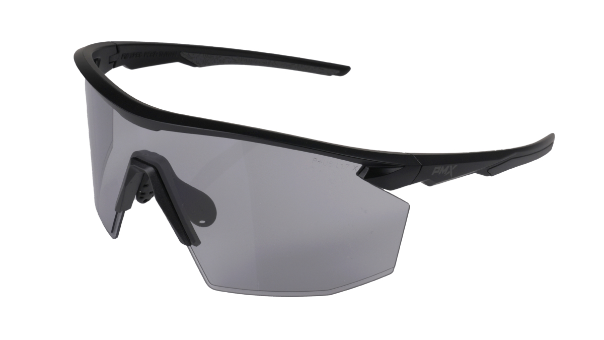 Окуляри захисні Pyramex PMXSPEC (light gray) Super Anti-Fog H2MAX, світло-сірі напівтемні в чорно-сірій оправі