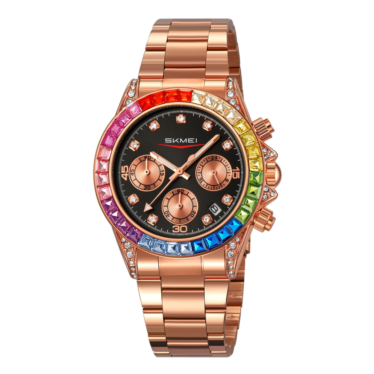 Класичний жіночий годинник Skmei 2352RGBK Rose Gold-Black