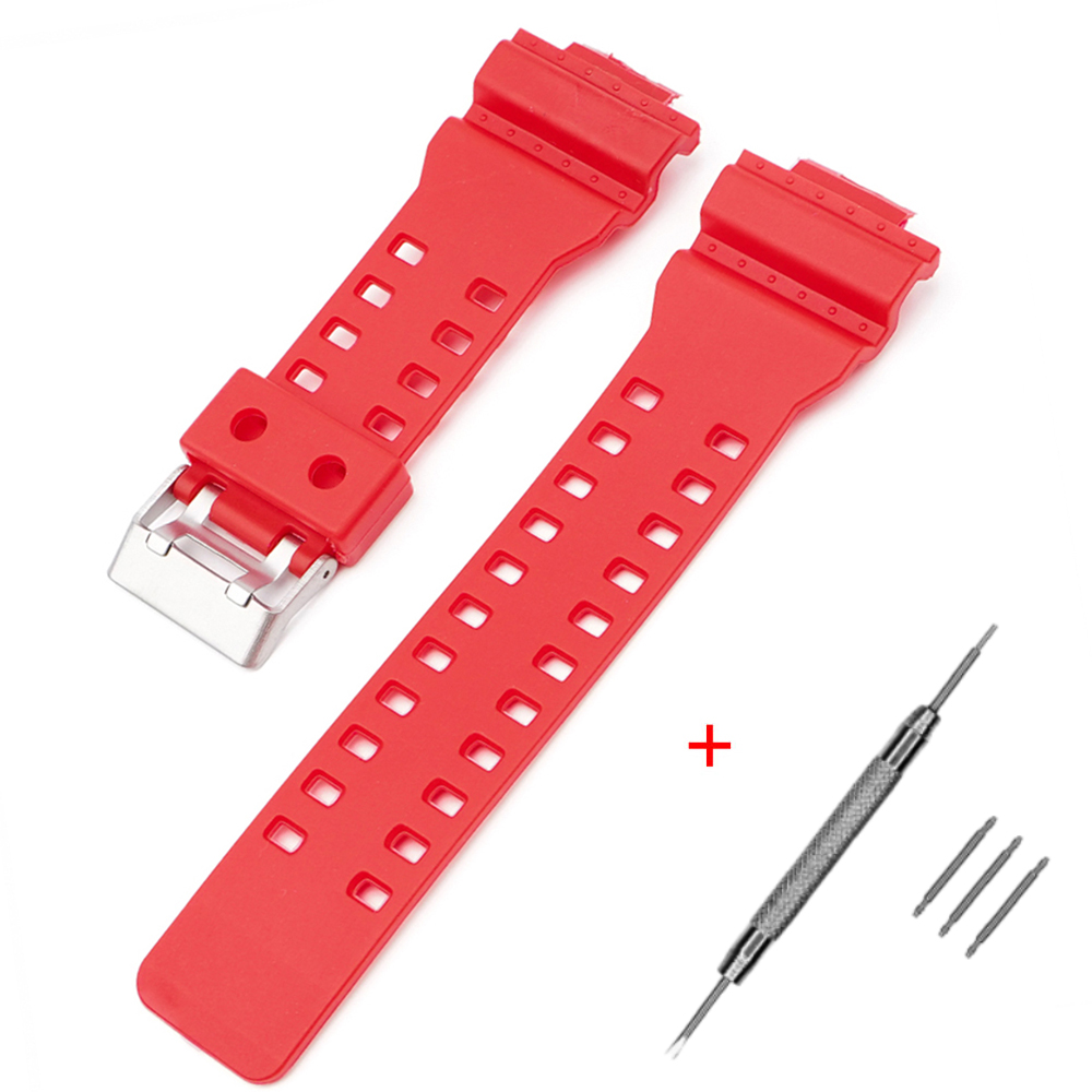 Ремінець для Casio G-Shock GA-100/110 Red SI RH
