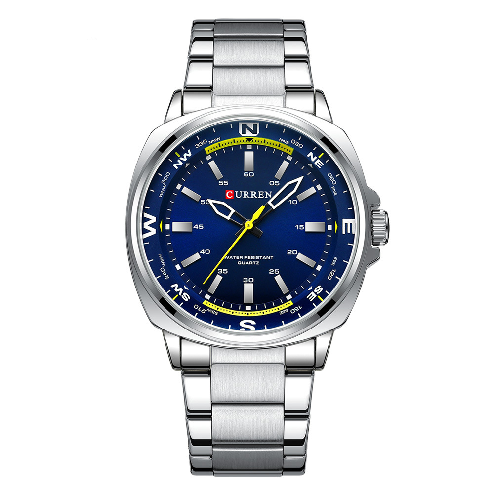 Чоловічий годинник Curren 8455 Silver-Blue
