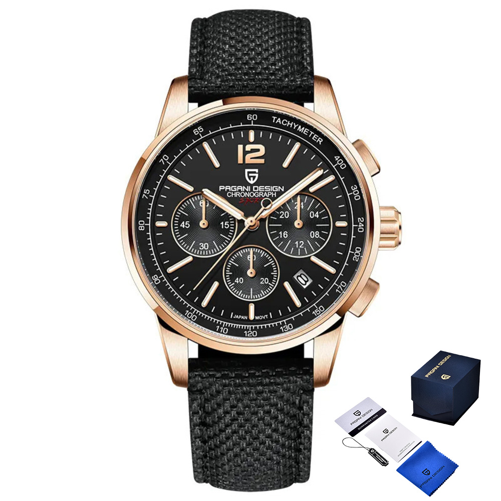 Чоловічий годинник Pagani Design YS008 Rose Gold-Black