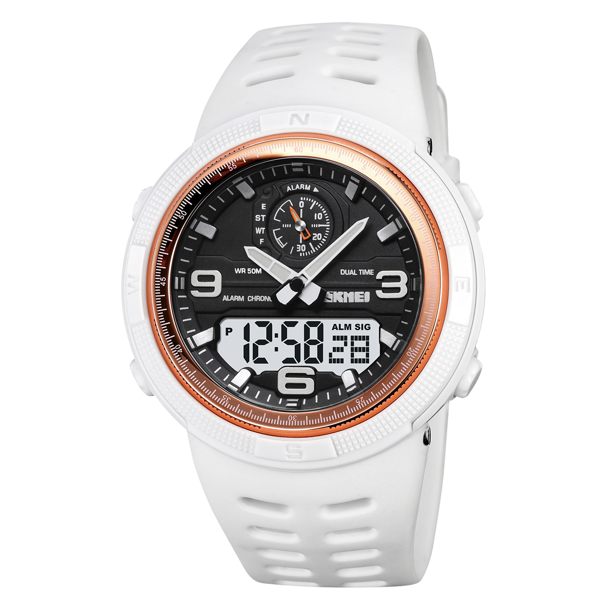 Чоловічий годинник Skmei 1655WTWT White