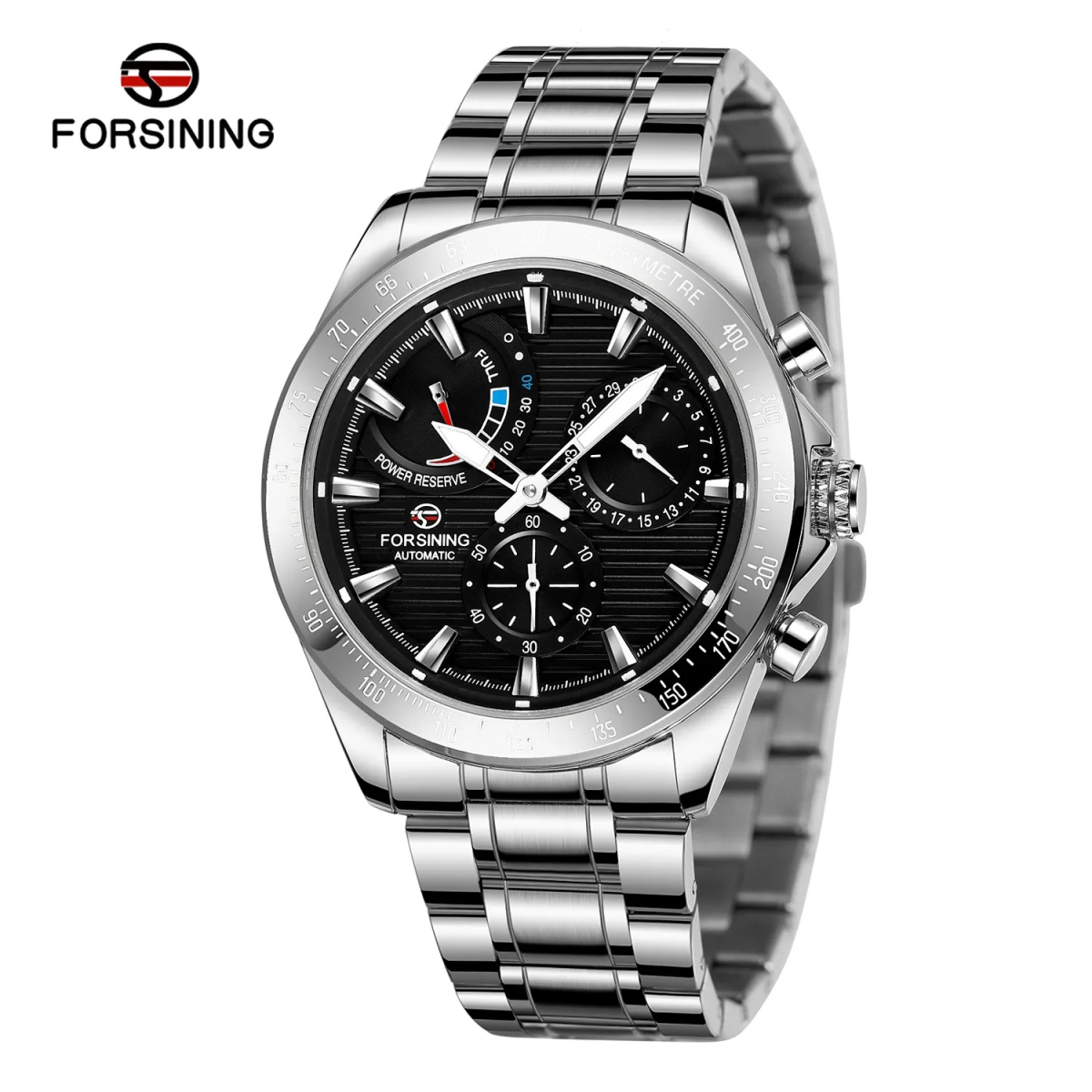 Forsining 6915 Silver-Black STOPPED