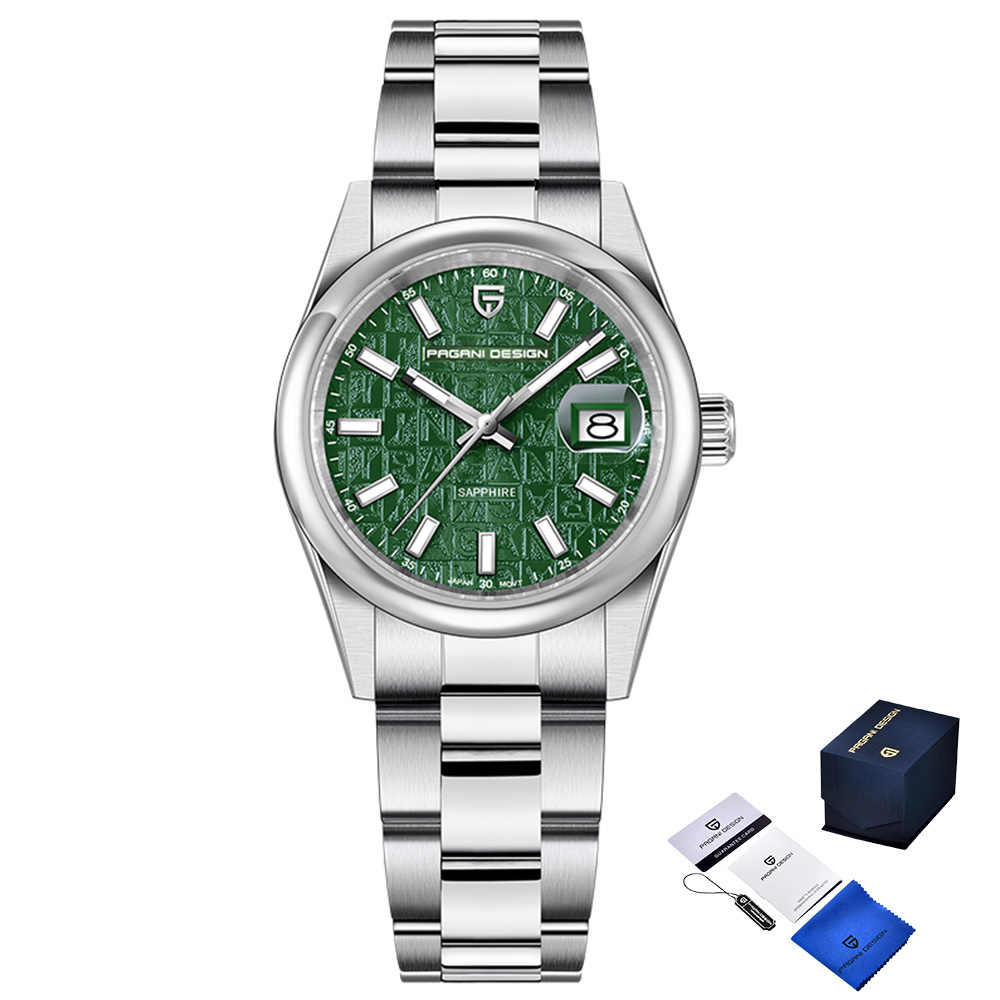 Чоловічий годинникPagani Design PD-1794M Silver-Green