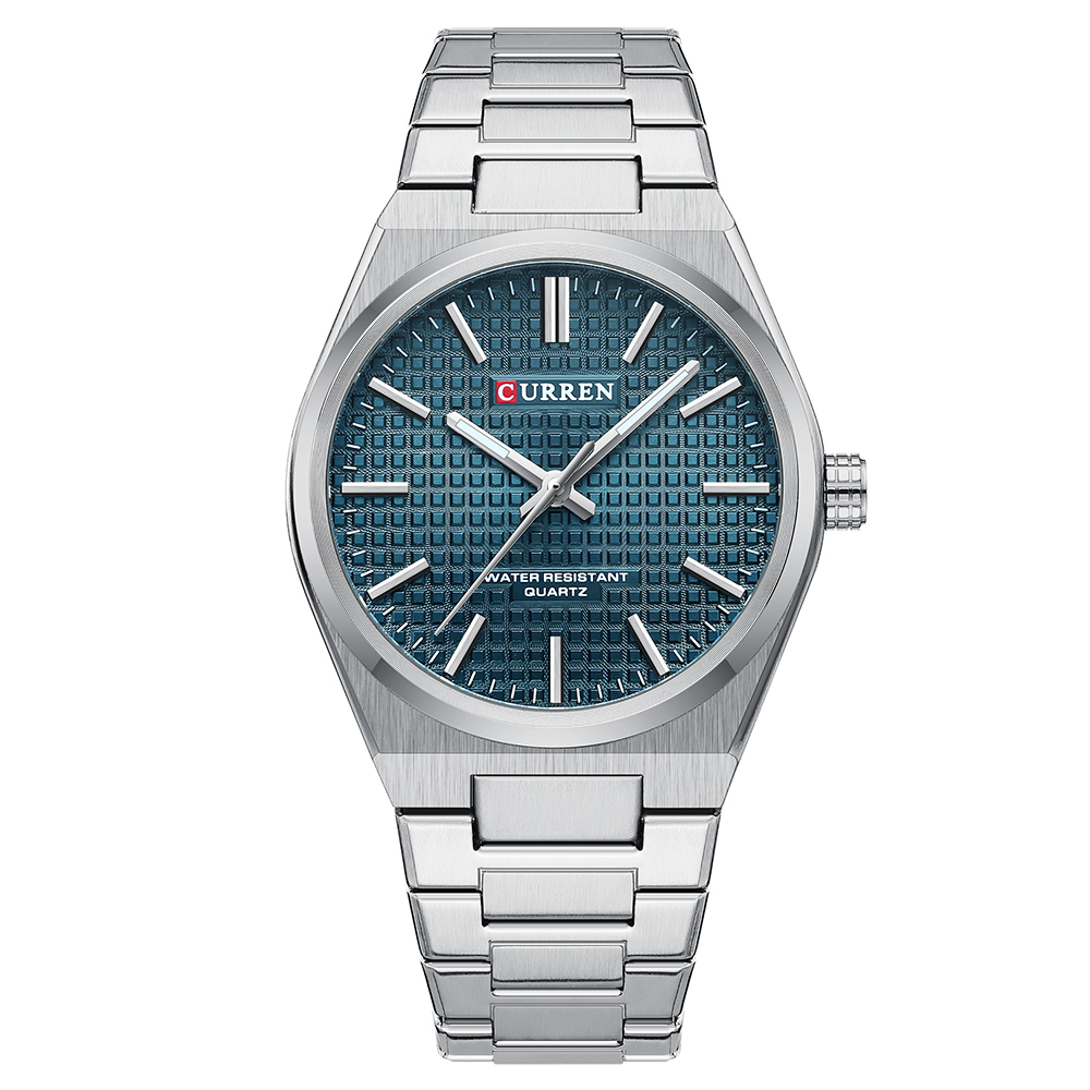 Чоловічий годинник Curren 8439 Silver-Blue