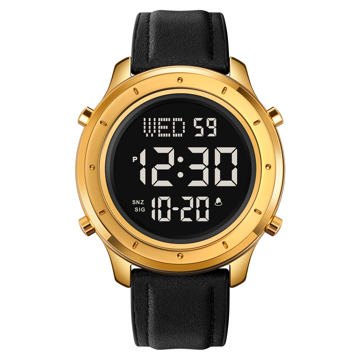 Чоловічий годинник Skmei 1864LGDBK Gold-Black Leather