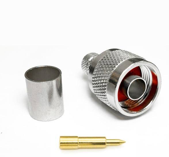 Роз'єм N-Type-Male на кабель RG8/RG213/RG165/LMR400/7D-FB під обтискання