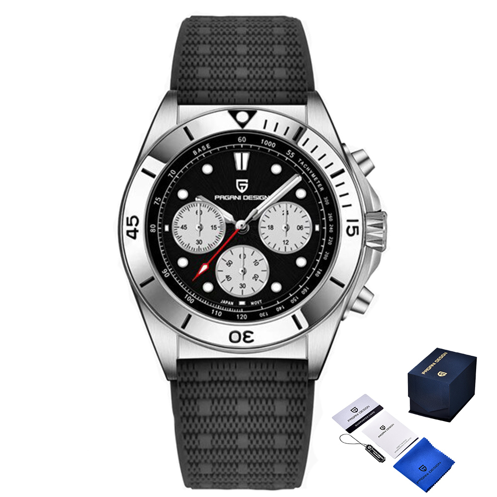 Чоловічий годинник Pagani Design PD-1705-1 Silver-Black