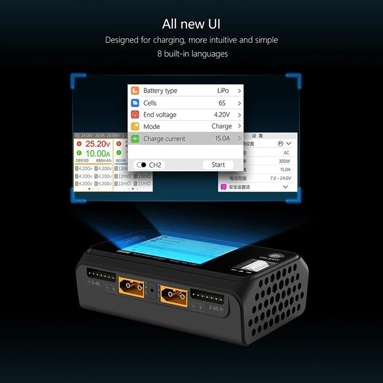 Зарядний пристрій ToolkitRC M6D 500W 15А для акумуляторів 1-6S - Зображення 14
