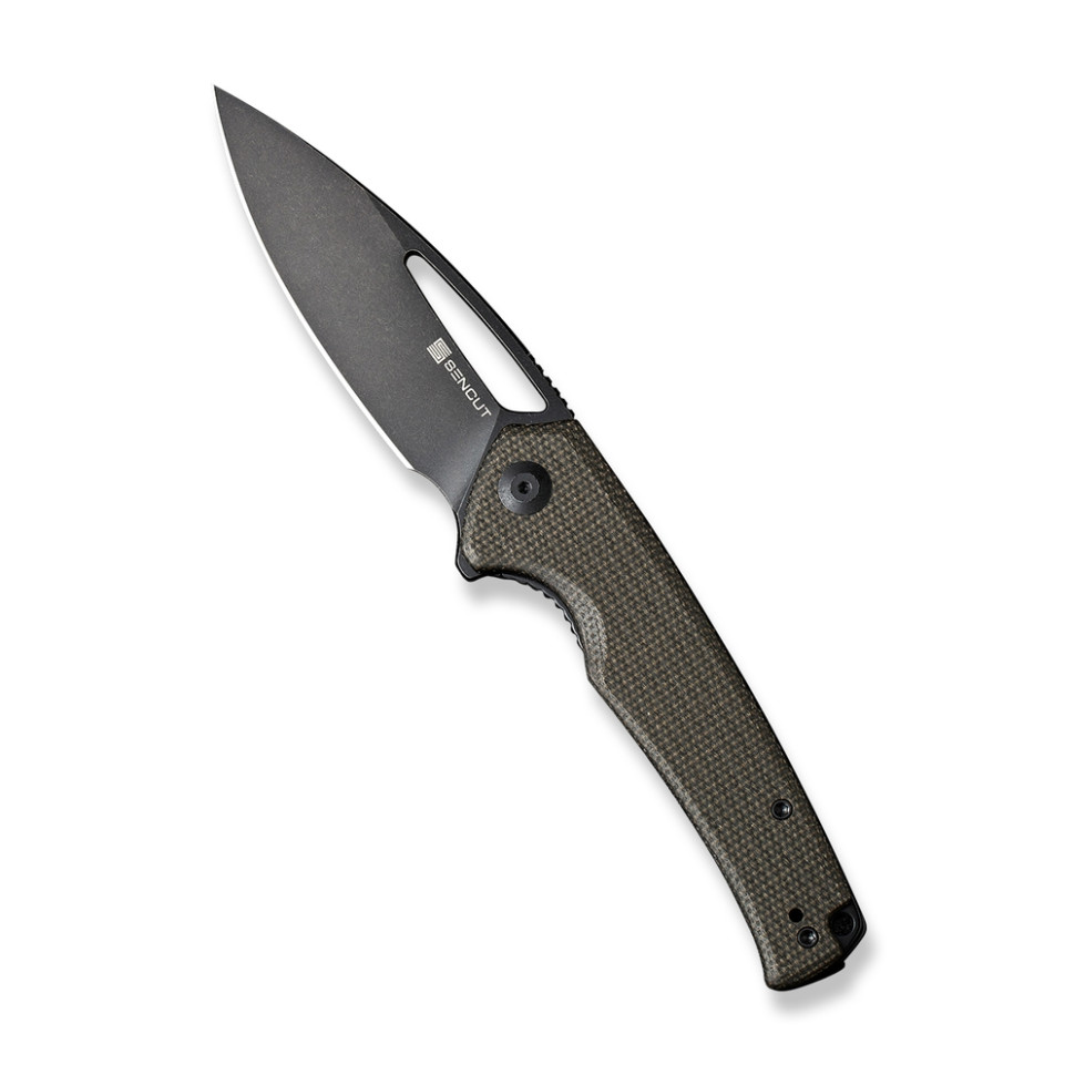 Ніж складаний туристичний Sencut Mims, (8.8 см) 9Cr18MoV / Micarta темно-зелений