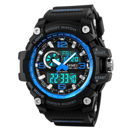 Чоловічий годинник Skmei 1283 Black-Blue.