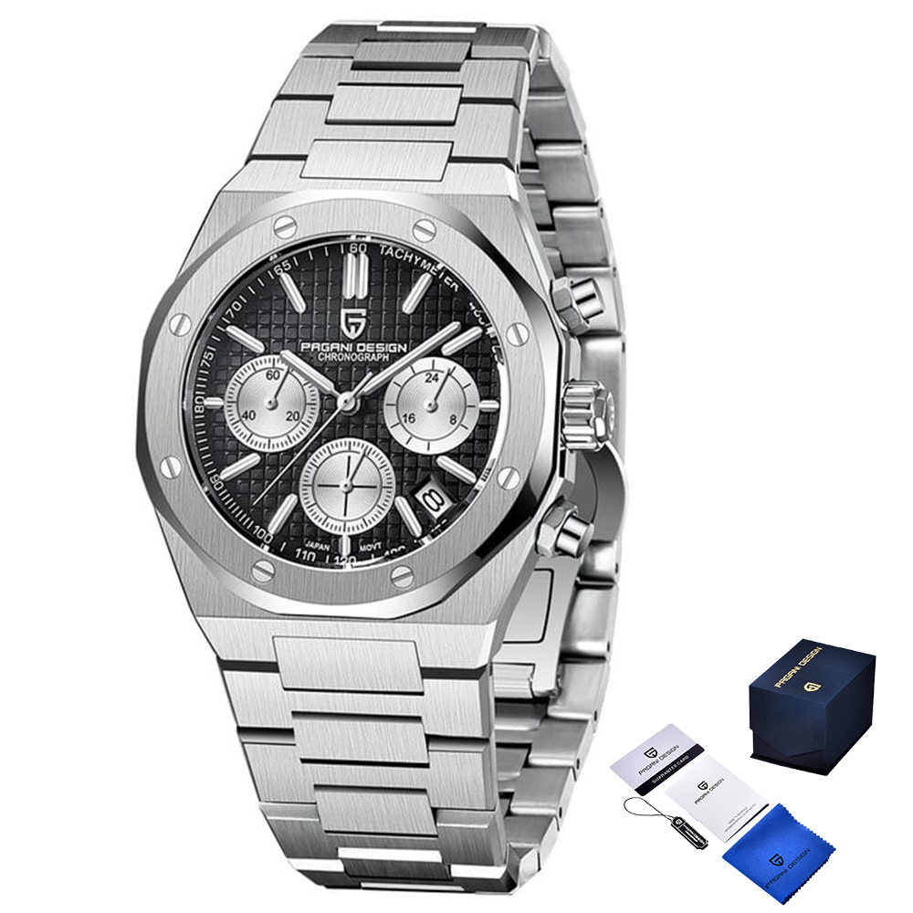 Чоловічий годинник Pagani Design PD-1707 Silver-Black