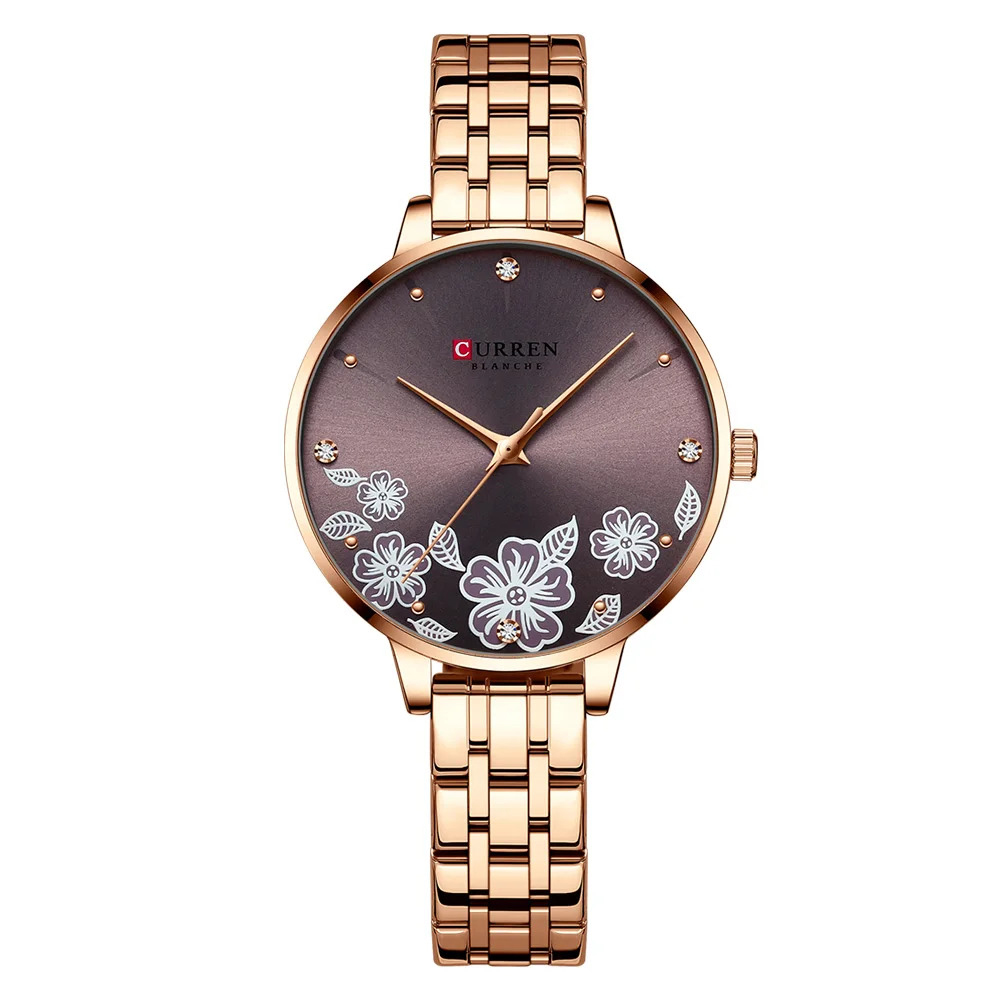 Жіночий годинник Curren C9068L Gold Cofee