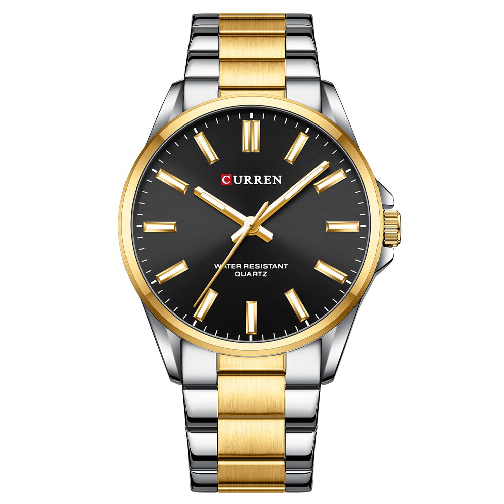 Чоловічий годинник Curren 9090 Silver-Gold-Black