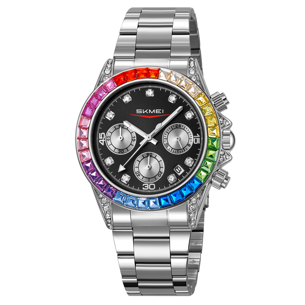 Класичний жіночий годинник Skmei 2352SIBK Silver-Black