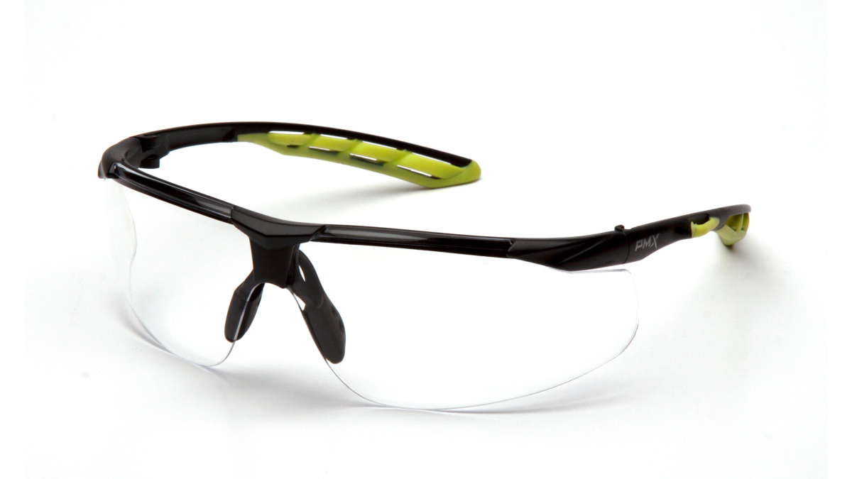Окуляри захисні Pyramex Flex-Lyte Black-Lime (clear), прозорі в чорно-лаймовій оправі