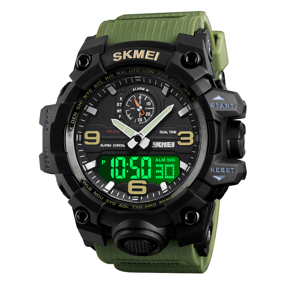 Skmei 1586 Black-Military Wrisband