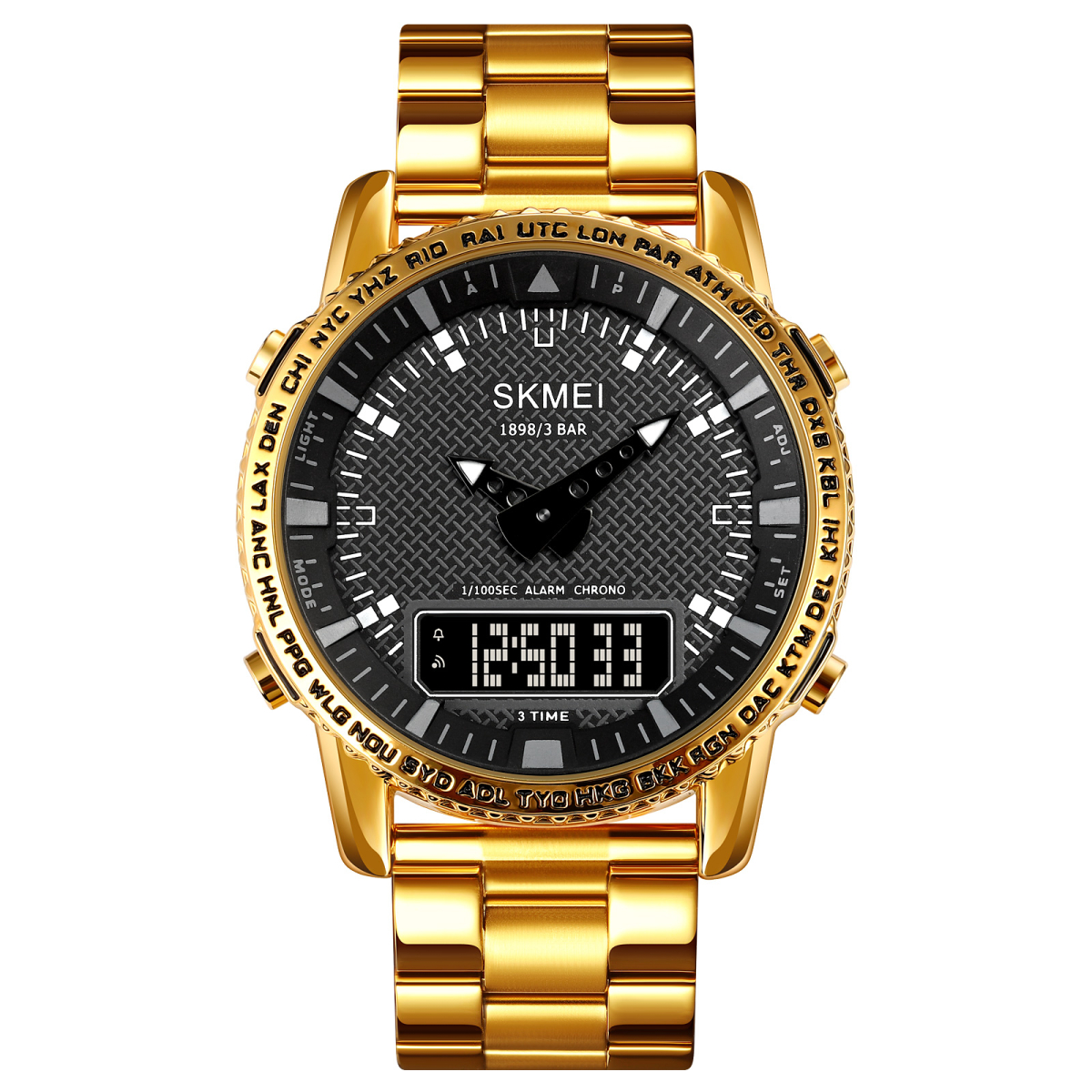 Чоловічий годинник Skmei 1898GDBK Gold-Black