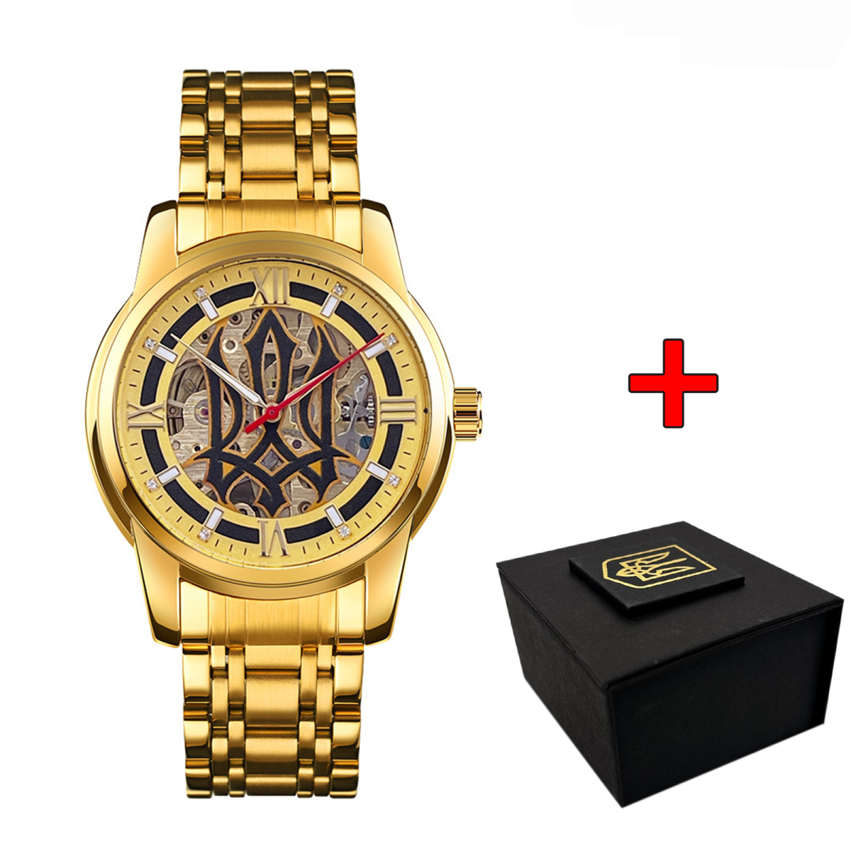 Класичний чоловічий годинник Awarder 025 Sharp Gold-Gold