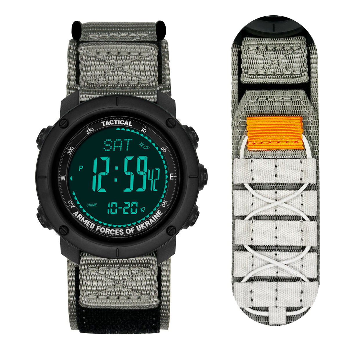 Чоловічий годинник Awarder 036 Nylon Tactic Black-Grey