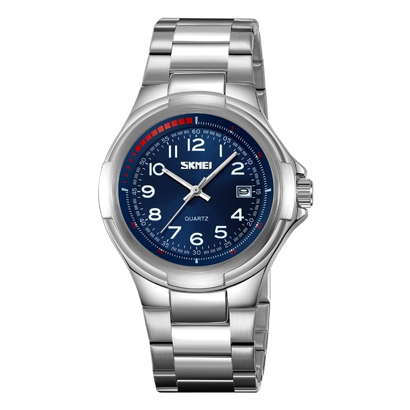 Класичний чоловічий годинник Skmei 9320SIBU Silver-Blue