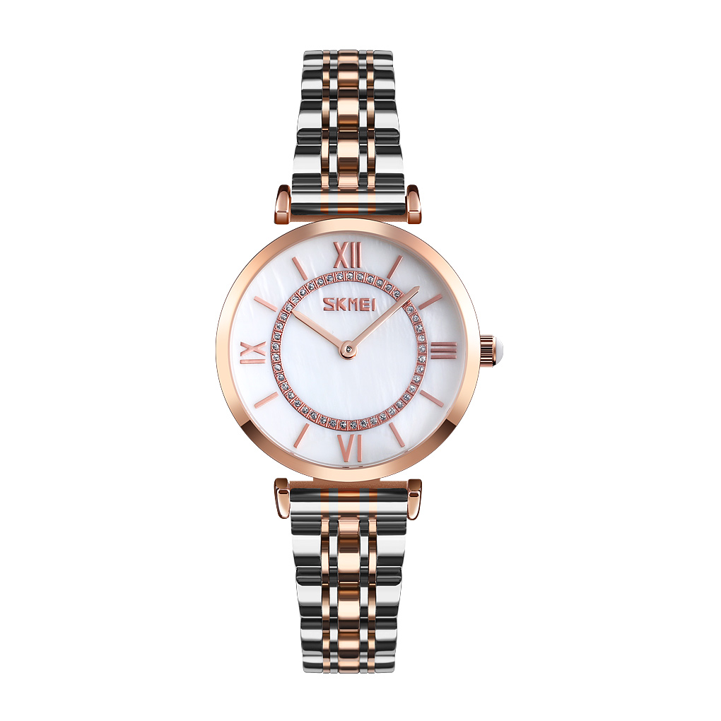 Жіночий годинник Skmei 9198TRGWTH-S Rose Gold-Silver-White Lady