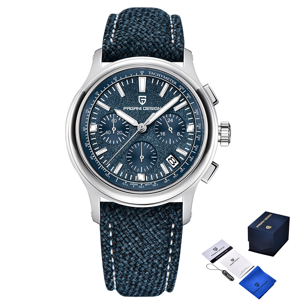 Чоловічий годинник Pagani Design PD-1781 Blue-Silver-Blue
