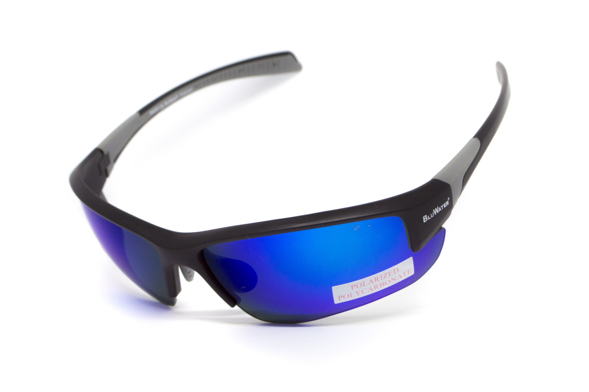 Окуляри поляризаційні захисні BluWater Samson-3 Z87.1 Polarized (G-Tech™ blue), дзеркальні сині
