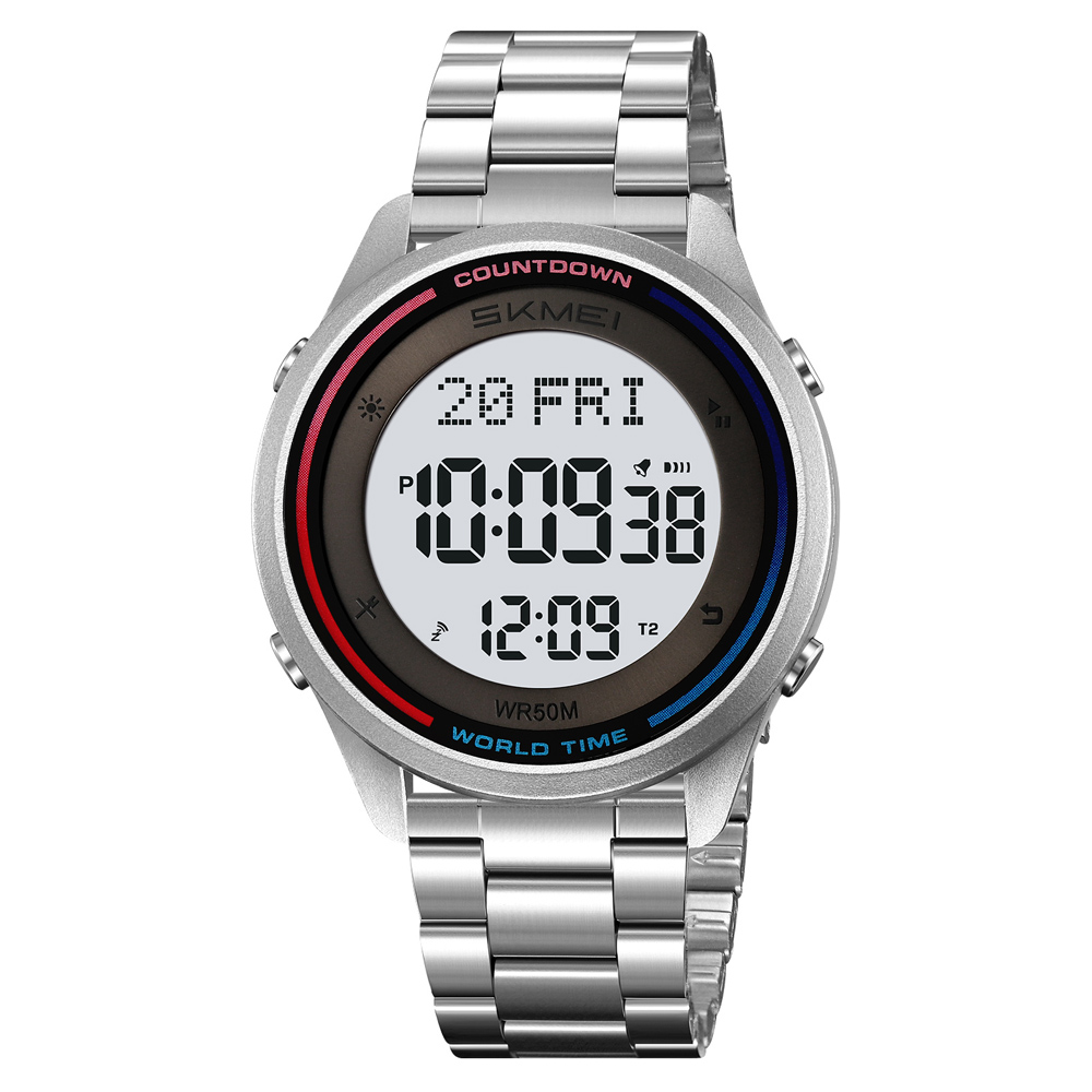Спортивний чоловічий годинник Skmei 2412SSI Silver Steel