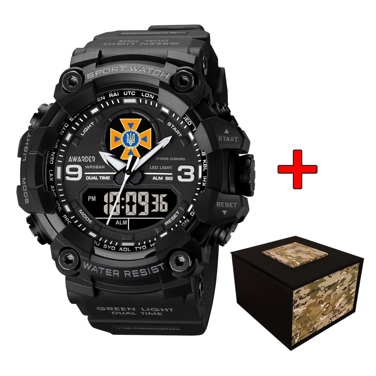 Чоловічий годинник Awarder 001 ДСНС All Black