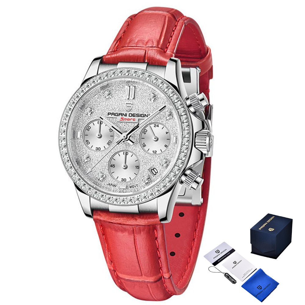 Жіночий годинник Pagani Design PD-1730 Silver-Red