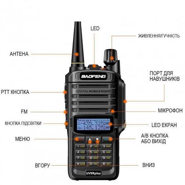 Рація радіостанція Baofeng UV-9R Plus - Зображення 6
