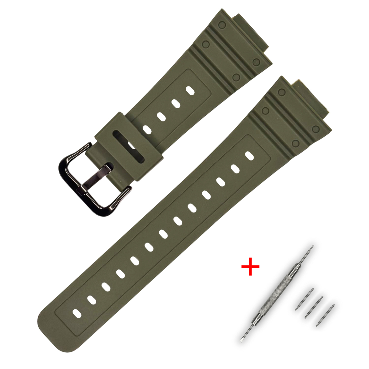 Ремінець для Casio G-Shock DW-5600 B Army Green BK