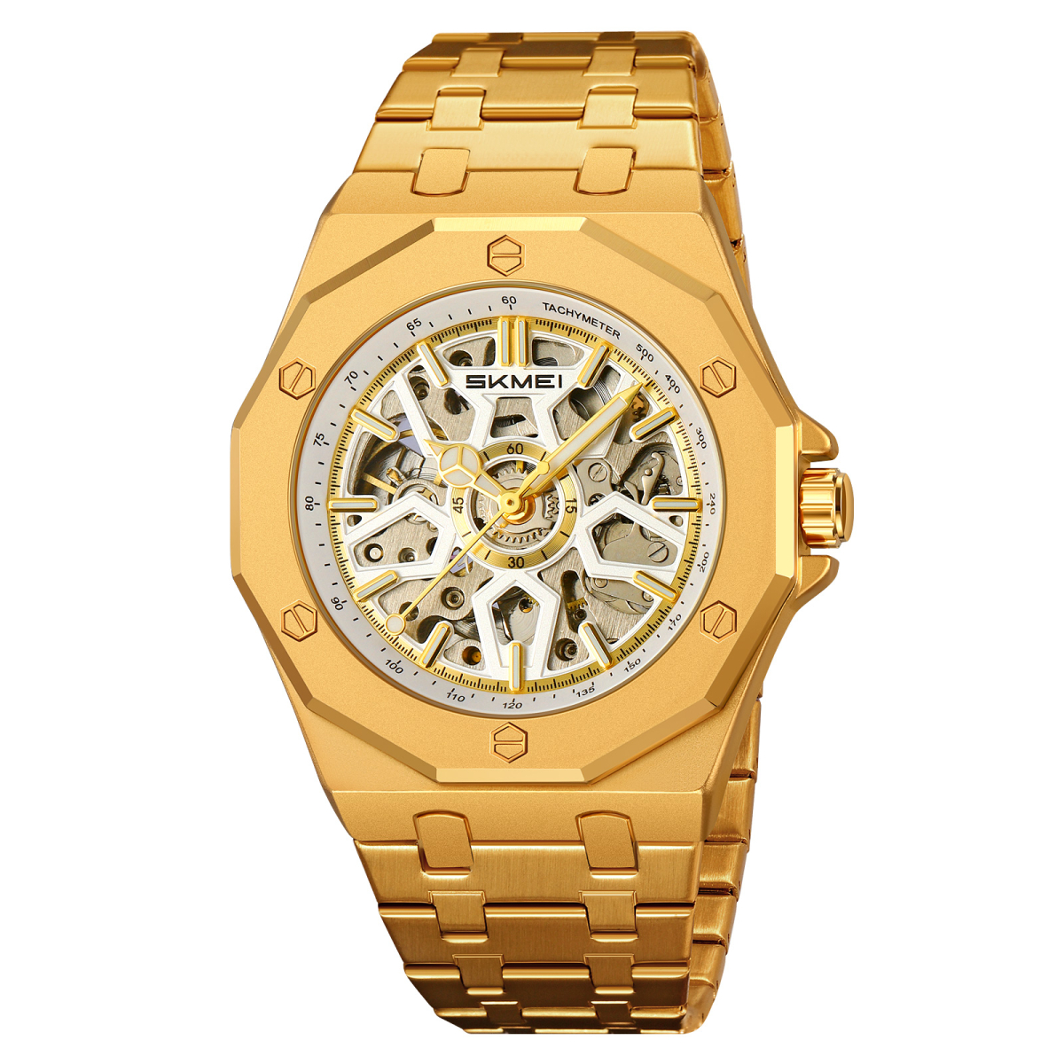 Класичний чоловічий годинник Skmei M036SGD Gold Steel