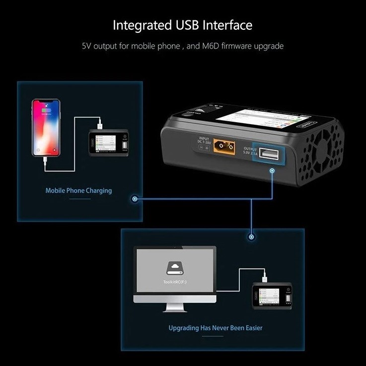 Зарядний пристрій ToolkitRC M6D 500W 15А для акумуляторів 1-6S - Зображення 15