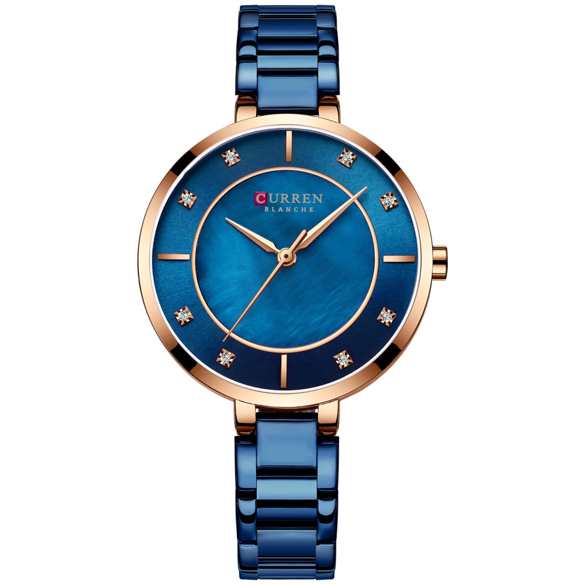 Сurren 9051 Rose Gold-Blue STOPPED