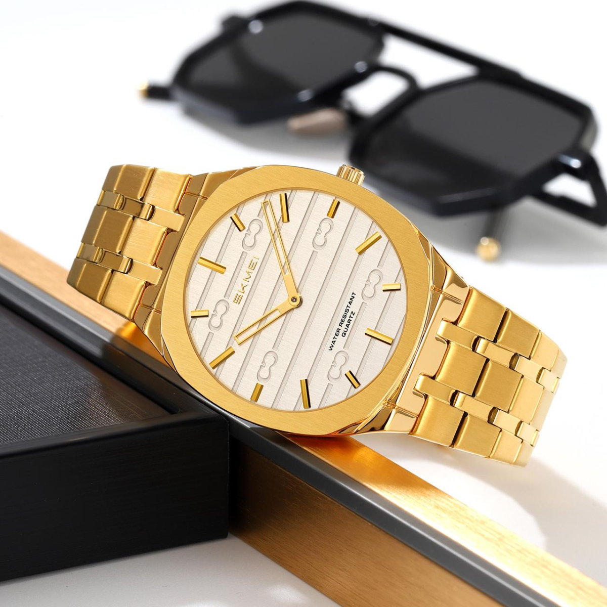 Skmei 9372GDSI Gold-Silver STOPPED - Зображення 4