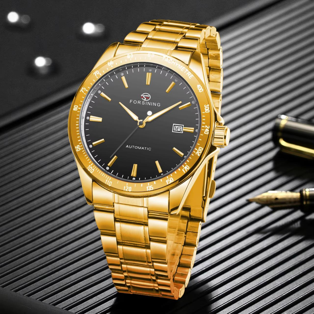 Forsining 8294 Gold-Black Steel - Зображення 3