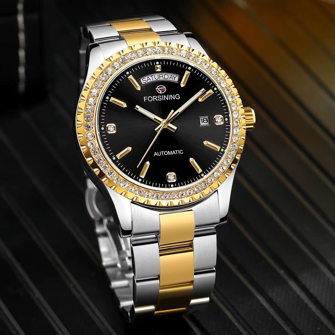 Forsining 6919 Silver-Gold-Black Steel - Зображення 3
