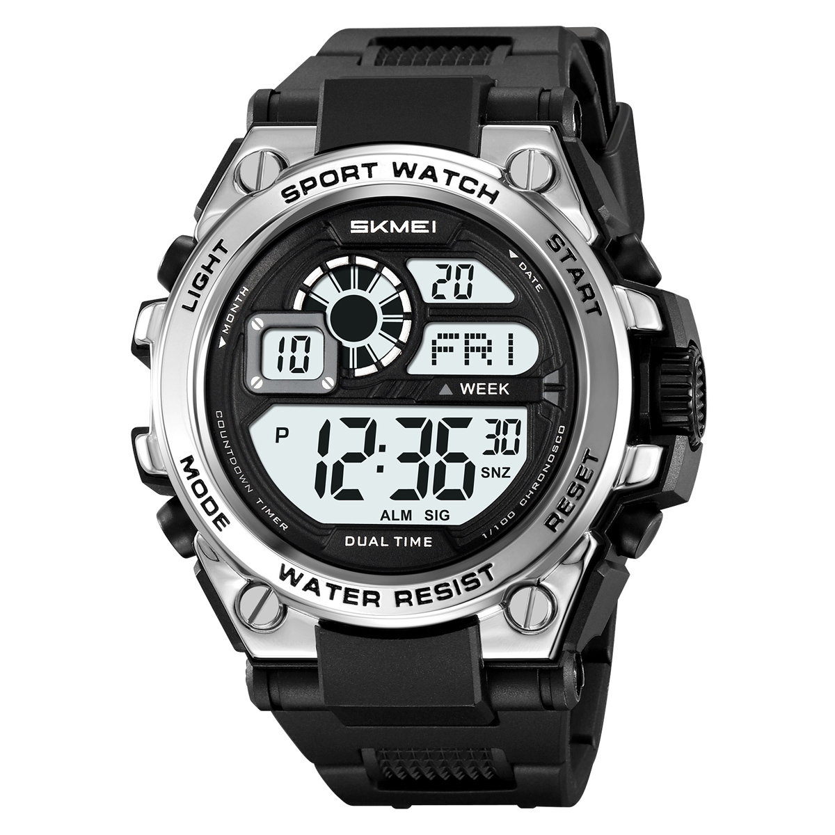 Skmei 2318BKSI Black-Silver