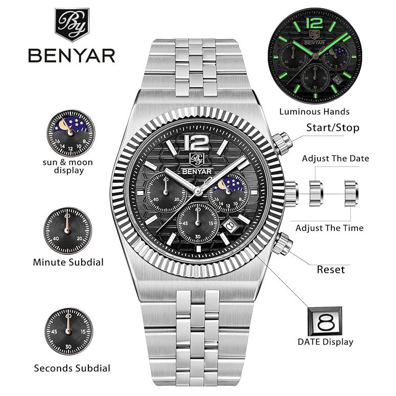 Benyar BY-5225 Silver-Black - Зображення 7