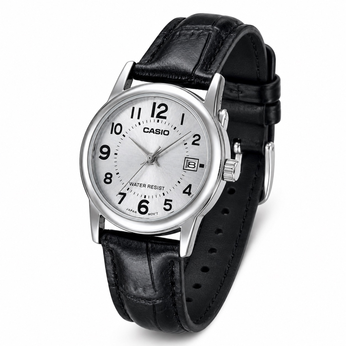 Жіночий годинник Casio LTP-V002L-7B з шкіряним ремінцем та індикацією дати