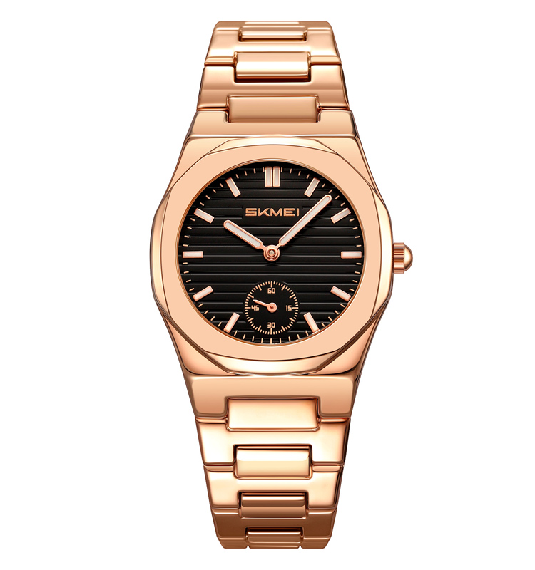 Наручний годинник Skmei 2681RGBK Rose Gold-Black чоловічий з металевим браслетом - Зображення 2