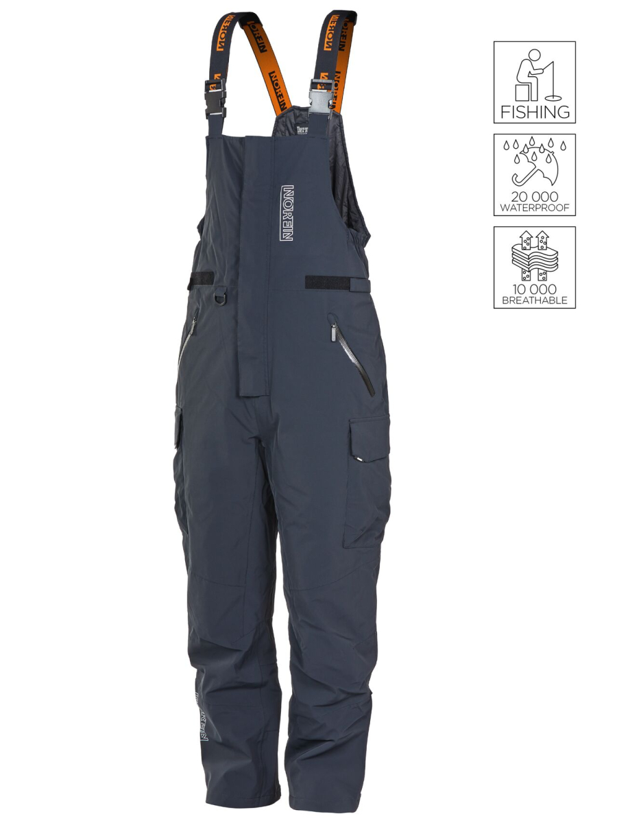 Напівкомбінезон демісезон. мембран.з утеплювачем Norfin REBEL PRO PANTS GRAY (мебр.Toray Dermizax) 20000мм / M