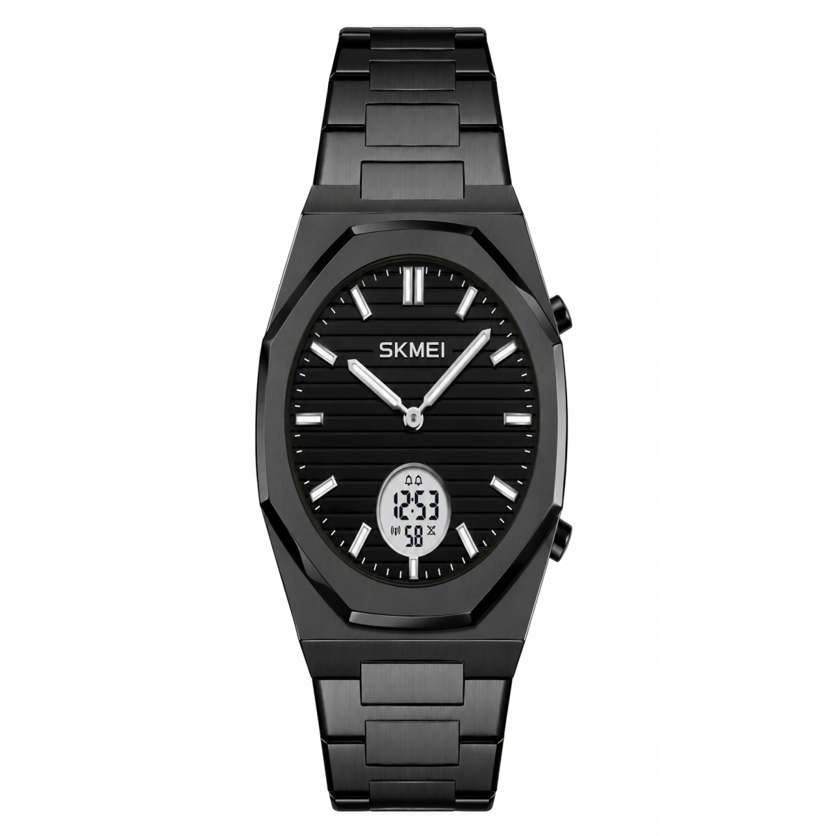 Наручний годинник Skmei 2703BKWT Black-White з цифровим дисплеєм та підсвічуванням