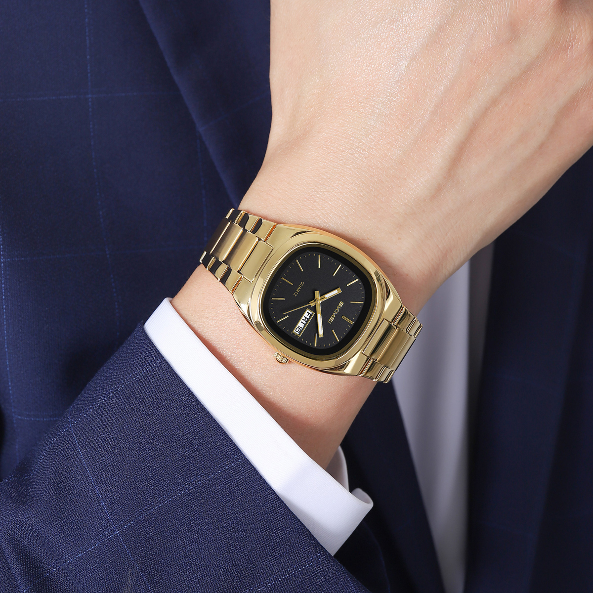 Skmei 2420GDBK Gold-Black STOPPED - Зображення 4