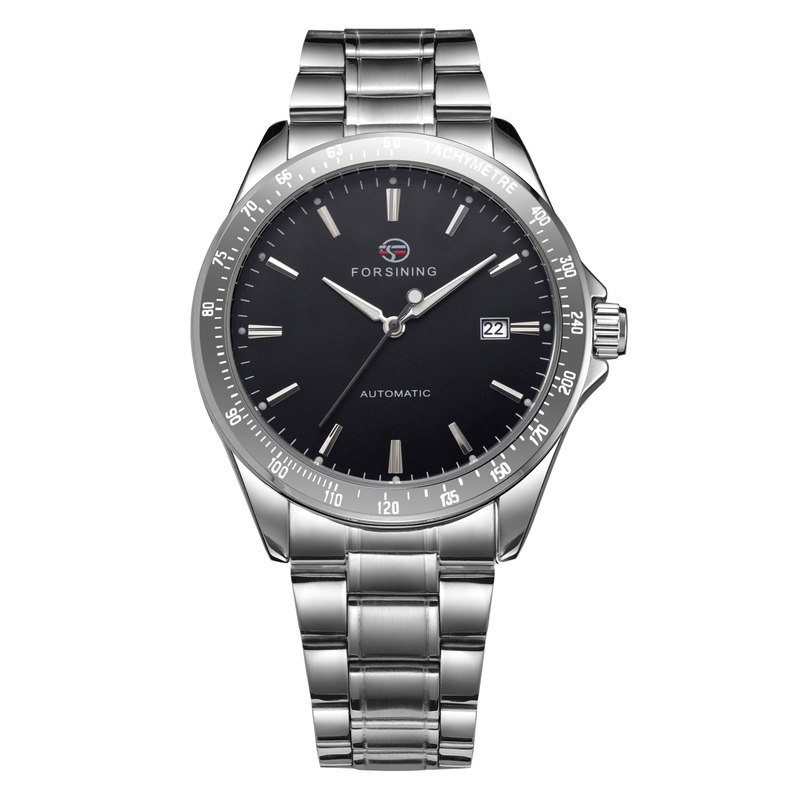 Forsining 8294 Silver-Black Steel