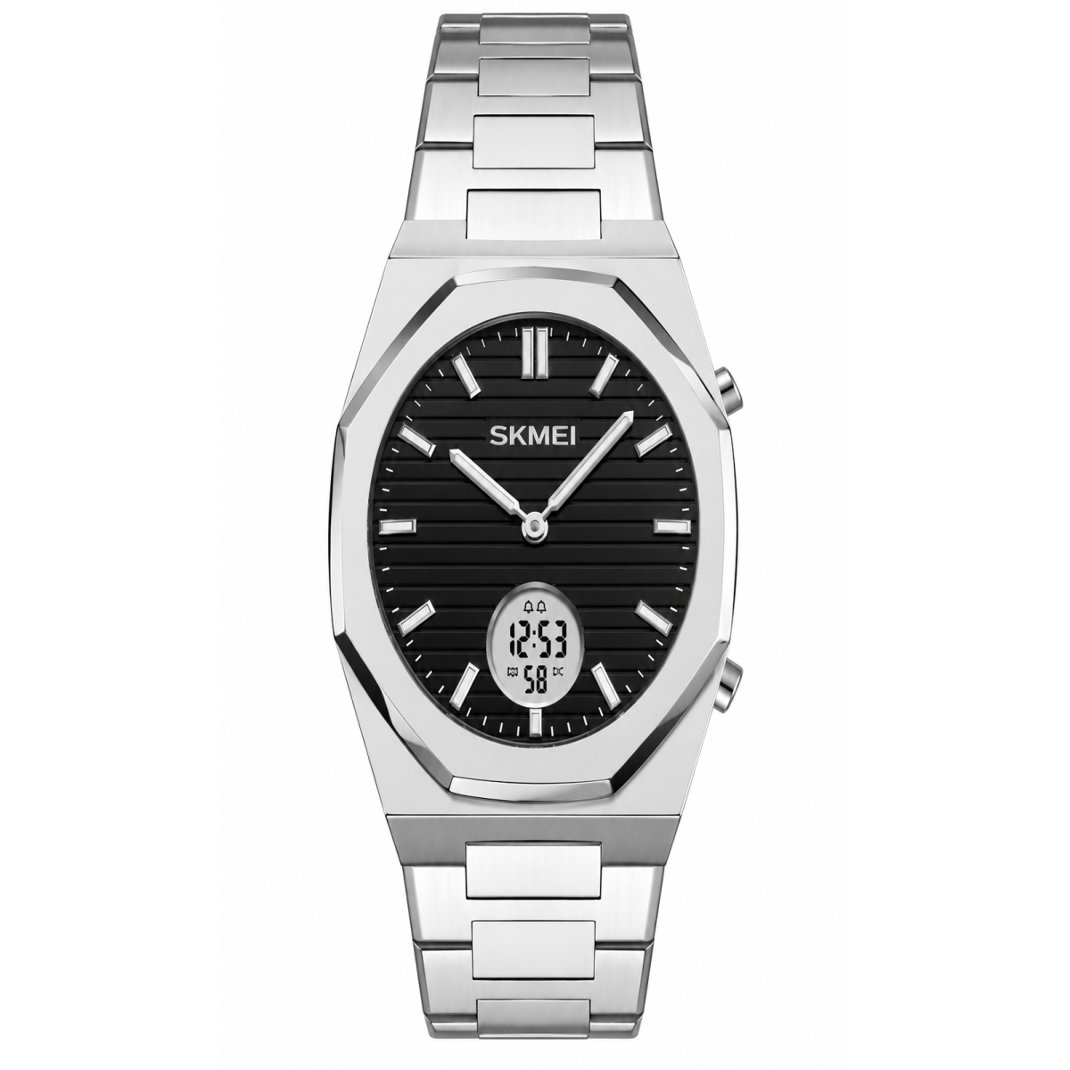 Чоловічий наручний годинник Skmei 2703SIBK Silver-Black - Зображення 2