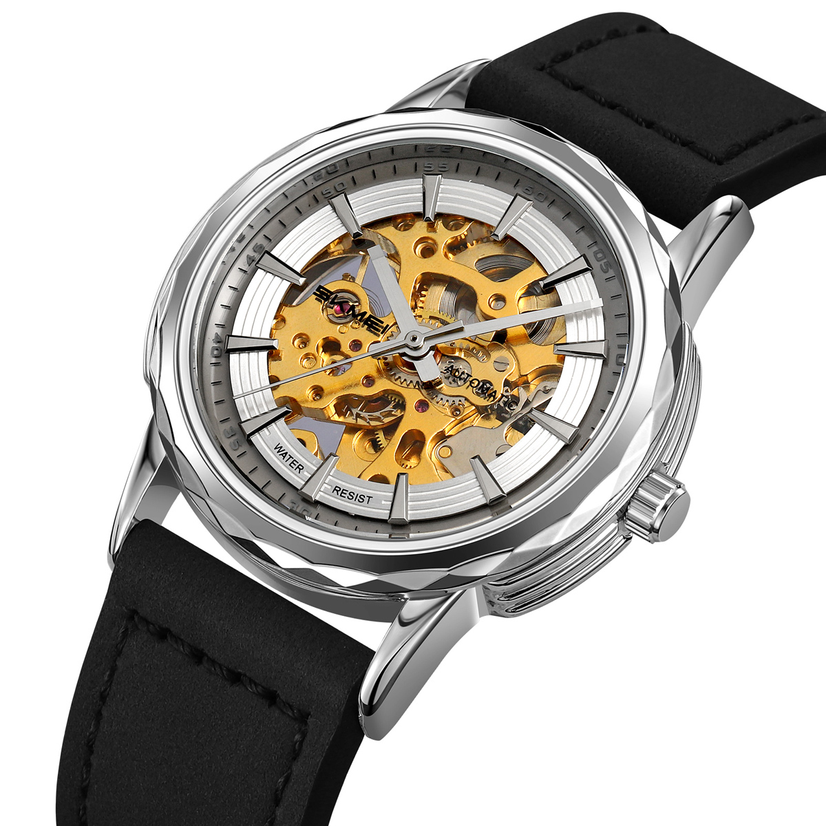 Skmei M035LSIBK Silver-Black Leather - Зображення 3