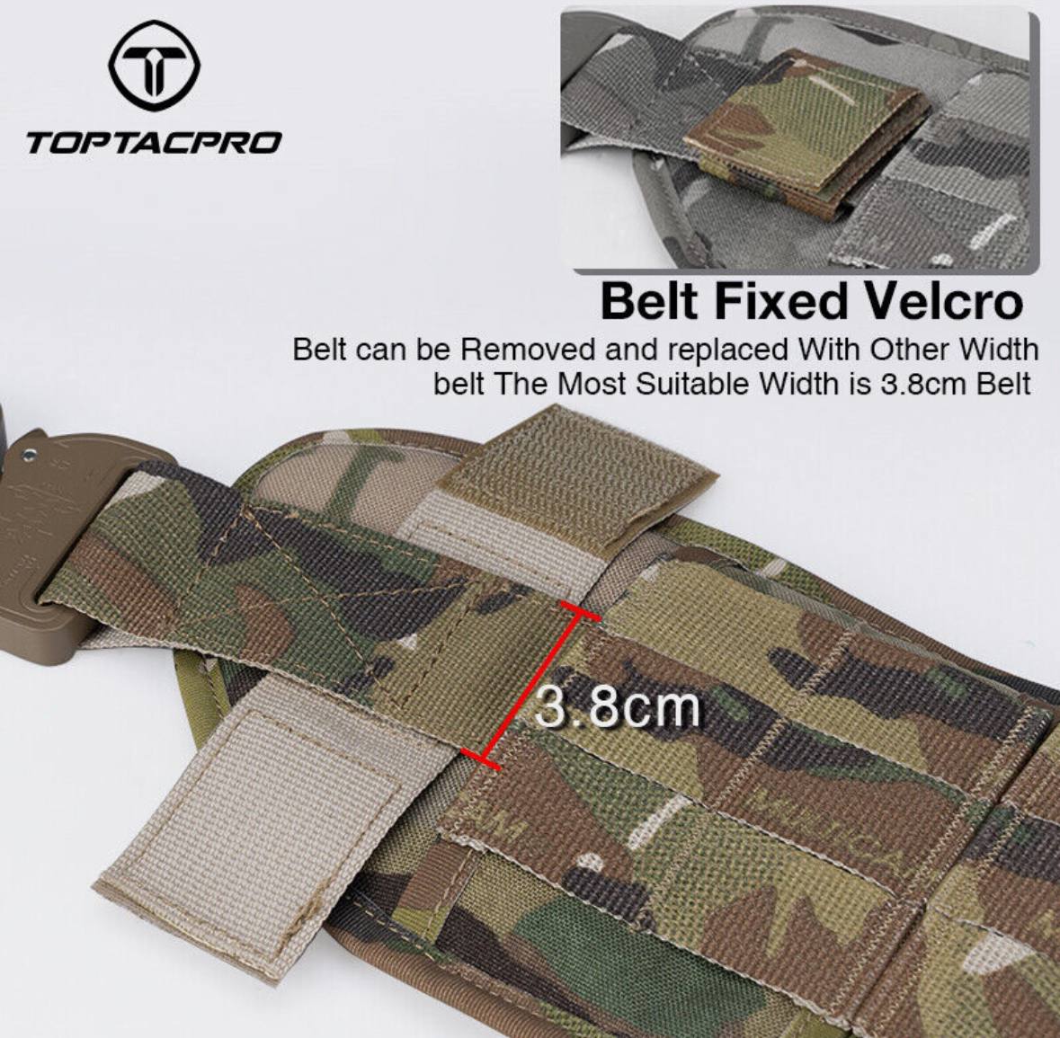 РПС Розвантажувальний пояс TOPTACPRO (TP8401)Tactical Belt Load Bearing MOLLE Duty Quick Release Airsoft - Зображення 8